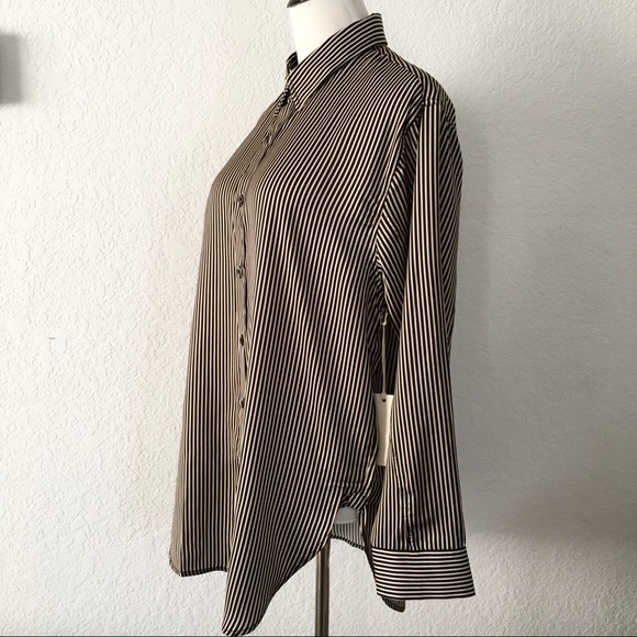 Capulet Satin Stripe Long Sleeve Blouse NWT - Picture 3 of 8